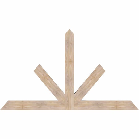 Ekena Millwork Saratoga Smooth Timber Gable Bracket, Douglas Fir, 84"W x 49"H x 3 1/2"D x 5 1/2"F, 14/12 Pitch GBW084X49X0406SAR00SDF